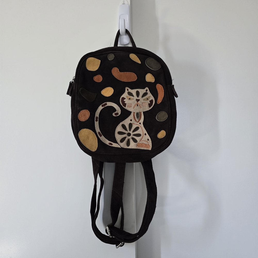 Chic Cat Design Black Backpack